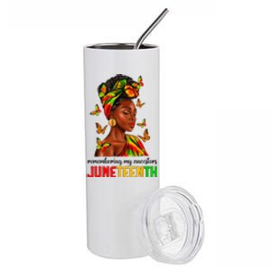 Remembering My Ancestors Juneteenth Celebrate Black Women Stainless Steel Tumbler