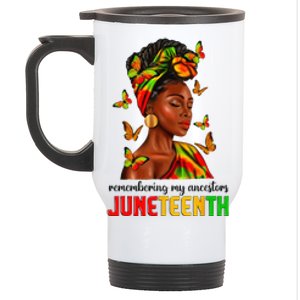 Remembering My Ancestors Juneteenth Celebrate Black Women Stainless Steel Travel Mug