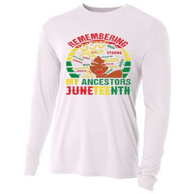 Remembering My Ancestors Juneteenth Black Wo Cooling Performance Long Sleeve Crew