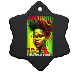 Remembering My Ancestors Juneteenth Black Wo Ceramic Star Ornament