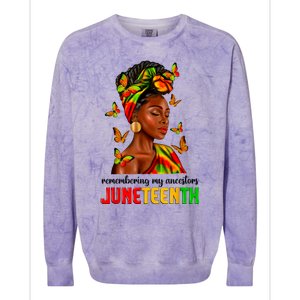 Remembering My Ancestors Juneteenth Celebrate Black Women Colorblast Crewneck Sweatshirt