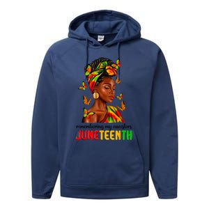 Remembering My Ancestors Juneteenth Celebrate Black Women Performance Fleece Hoodie