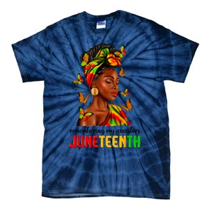 Remembering My Ancestors Juneteenth Celebrate Black Women Tie-Dye T-Shirt