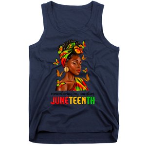 Remembering My Ancestors Juneteenth Celebrate Black Women Tank Top