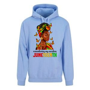 Remembering My Ancestors Juneteenth Celebrate Black Women Unisex Surf Hoodie