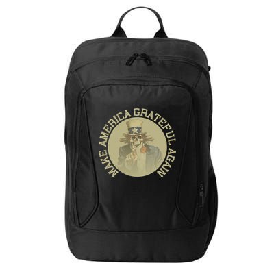 Retro Make America Grateful Again Vintage Uncle Sam City Backpack