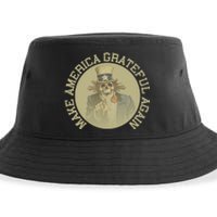 Retro Make America Grateful Again Vintage Uncle Sam Sustainable Bucket Hat