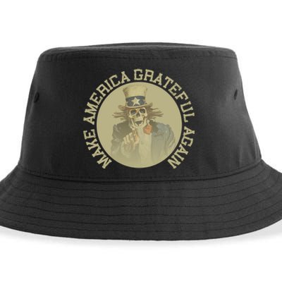 Retro Make America Grateful Again Vintage Uncle Sam Sustainable Bucket Hat