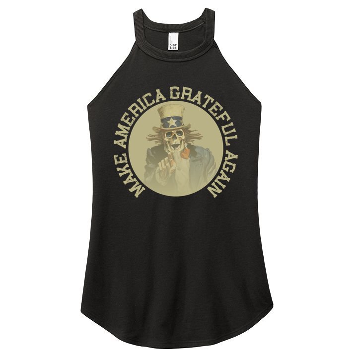 Retro Make America Grateful Again Vintage Uncle Sam Women's Perfect Tri Rocker Tank