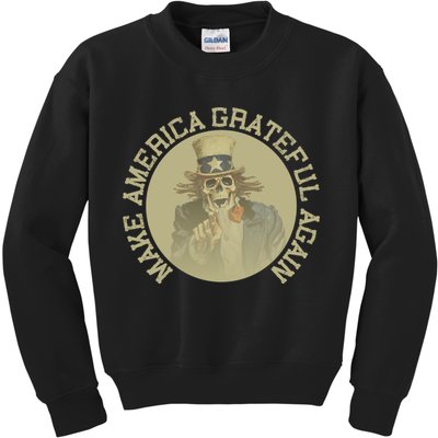Retro Make America Grateful Again Vintage Uncle Sam Kids Sweatshirt
