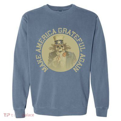 Retro Make America Grateful Again Vintage Uncle Sam Garment-Dyed Sweatshirt