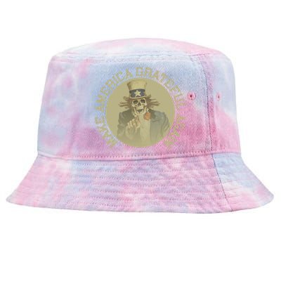 Retro Make America Grateful Again Vintage Uncle Sam Tie-Dyed Bucket Hat