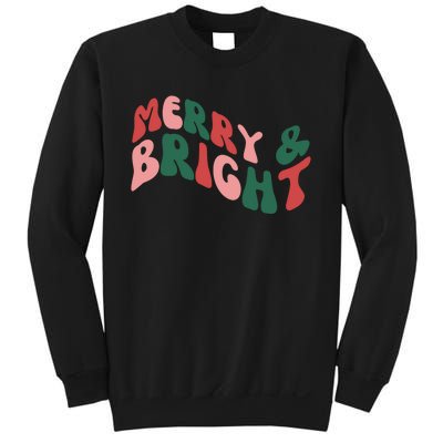 Retro Merry And Bright Long Sleeve Sweatshirt