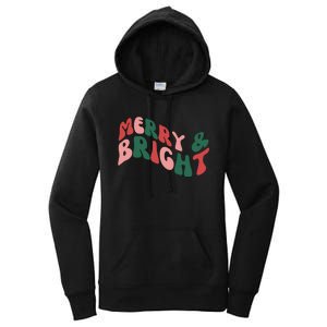 Retro Merry And Bright Long Sleeve Women's Pullover Hoodie