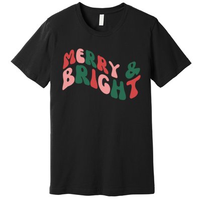 Retro Merry And Bright Long Sleeve Premium T-Shirt