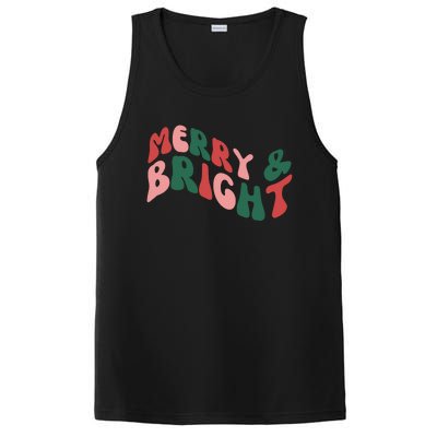 Retro Merry And Bright Long Sleeve PosiCharge Competitor Tank