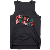 Retro Merry And Bright Long Sleeve Tank Top