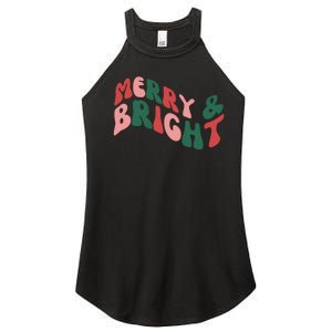 Retro Merry And Bright Long Sleeve Women's Perfect Tri Rocker Tank