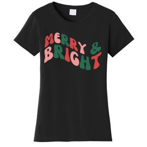 Retro Merry And Bright Long Sleeve Women's T-Shirt