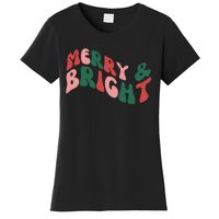 Retro Merry And Bright Long Sleeve Women's T-Shirt