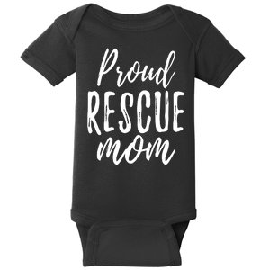 RESCUE MOM Animal Lovers Tee Shelter Dog Cat Love Baby Bodysuit