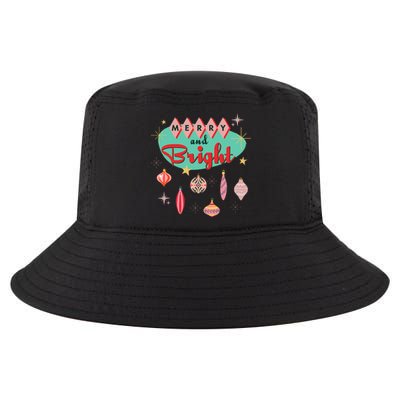 Retro Merry And Bright Mid Century Modern Christmas Ornament Cool Comfort Performance Bucket Hat