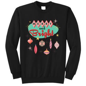 Retro Merry And Bright Mid Century Modern Christmas Ornament Sweatshirt