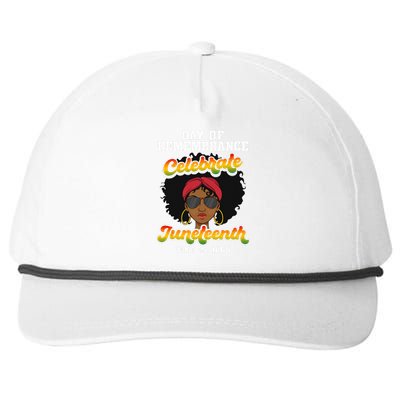 Remembering My Ancestors Juneteenth Freeish Since 1865 Snapback Five-Panel Rope Hat