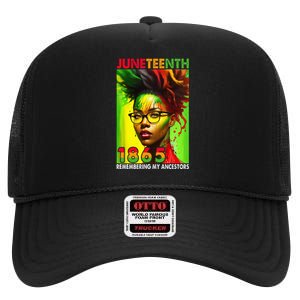 Remembering My Ancestors Juneteenth Black Wo High Crown Mesh Back Trucker Hat