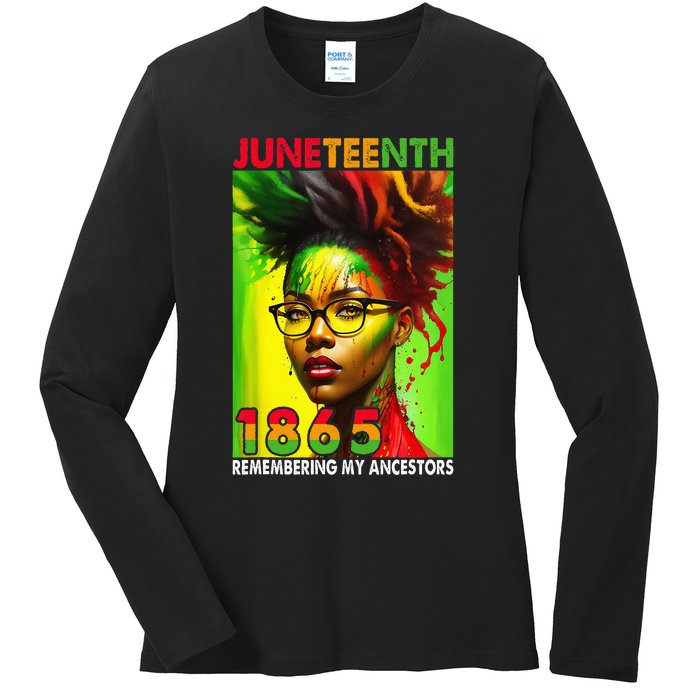 Remembering My Ancestors Juneteenth Black Wo Ladies Long Sleeve Shirt