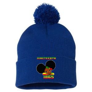 Remembering My Ancestors Juneteenth Celebrate Black Women Pom Pom 12in Knit Beanie