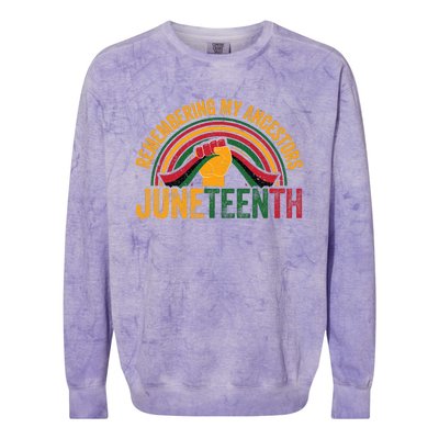 Remembering My Ancestors African American Black Freedom Colorblast Crewneck Sweatshirt