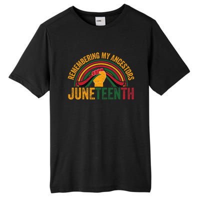 Remembering My Ancestors African American Black Freedom Tall Fusion ChromaSoft Performance T-Shirt