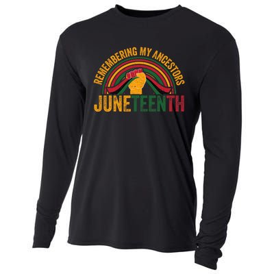 Remembering My Ancestors African American Black Freedom Cooling Performance Long Sleeve Crew