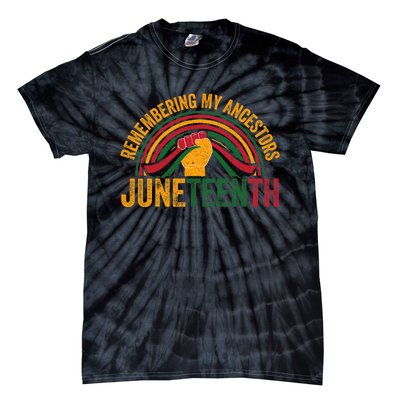 Remembering My Ancestors African American Black Freedom Tie-Dye T-Shirt