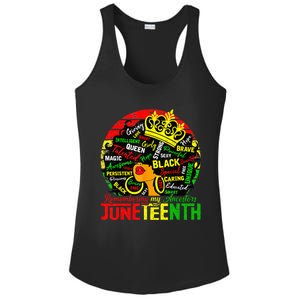 Remembering My Ancestors Juneteenth Celebrate Black Womens Ladies PosiCharge Competitor Racerback Tank