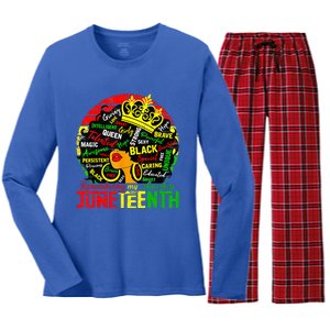 Remembering My Ancestors Juneteenth Celebrate Black Womens Women's Long Sleeve Flannel Pajama Set 