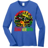 Remembering My Ancestors Juneteenth Celebrate Black Womens Ladies Long Sleeve Shirt