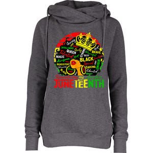 Remembering My Ancestors Juneteenth Celebrate Black Womens Womens Funnel Neck Pullover Hood