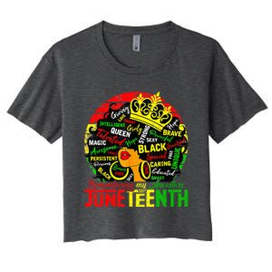 Remembering My Ancestors Juneteenth Celebrate Black Womens Women's Crop Top Tee