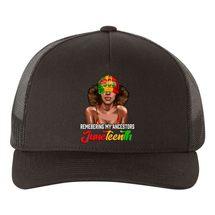 Remembering My Ancestors Juneteenth Celebrate Black Women Yupoong Adult 5-Panel Trucker Hat