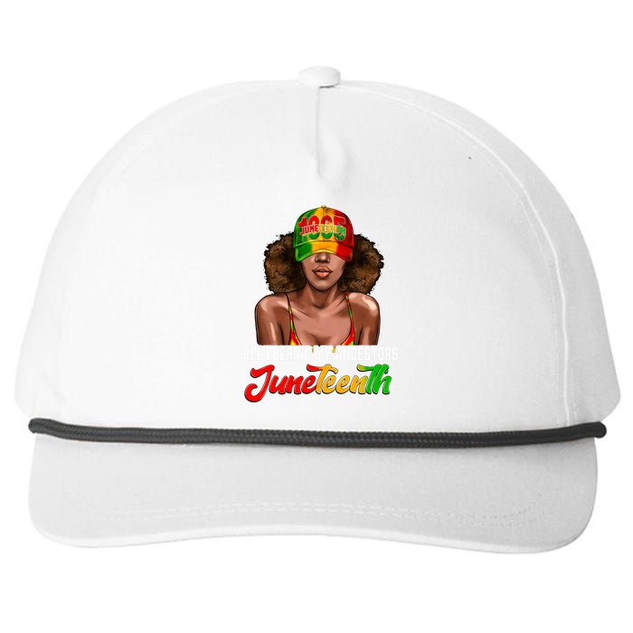 Remembering My Ancestors Juneteenth Celebrate Black Women Snapback Five-Panel Rope Hat