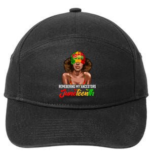 Remembering My Ancestors Juneteenth Celebrate Black Women 7-Panel Snapback Hat