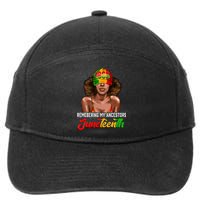 Remembering My Ancestors Juneteenth Celebrate Black Women 7-Panel Snapback Hat