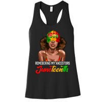 Remembering My Ancestors Juneteenth Celebrate Black Women Women's Racerback Tank