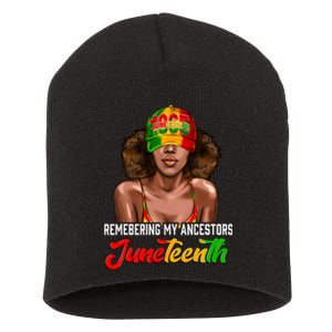 Remembering My Ancestors Juneteenth Celebrate Black Women Short Acrylic Beanie