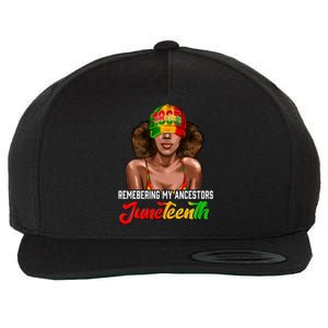 Remembering My Ancestors Juneteenth Celebrate Black Women Wool Snapback Cap