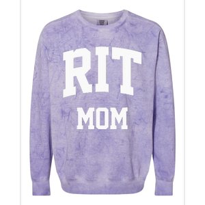 RIT Mom Arch College University Font Colorblast Crewneck Sweatshirt