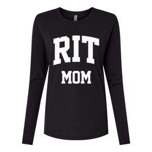 RIT Mom Arch College University Font Womens Cotton Relaxed Long Sleeve T-Shirt