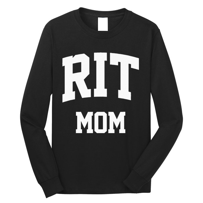 RIT Mom Arch College University Font Long Sleeve Shirt